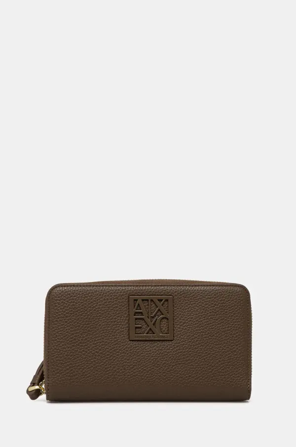 Armani Denarnica Armani Exchange ženska, rjava barva, XW000361 AF11902
