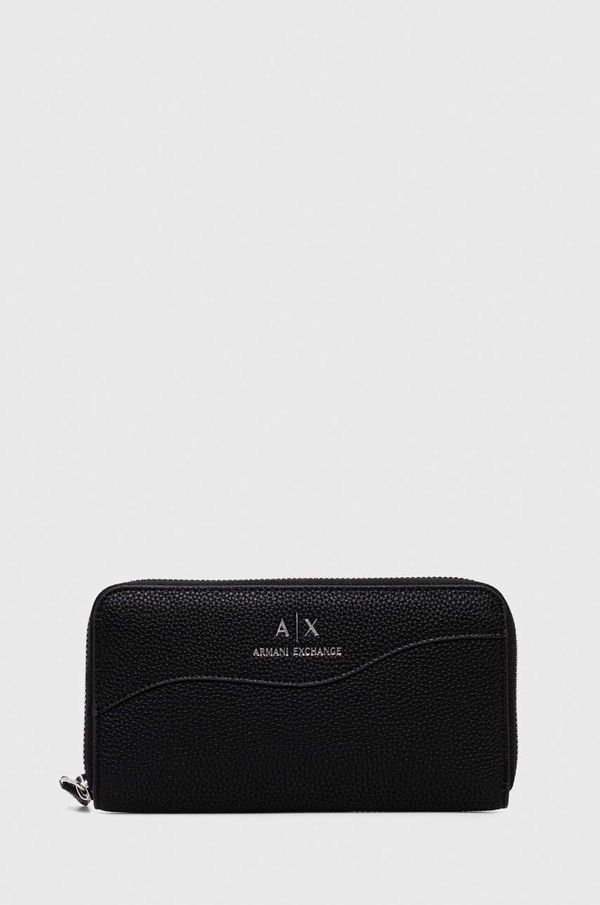 Armani Exchange Denarnica Armani Exchange ženski, črna barva