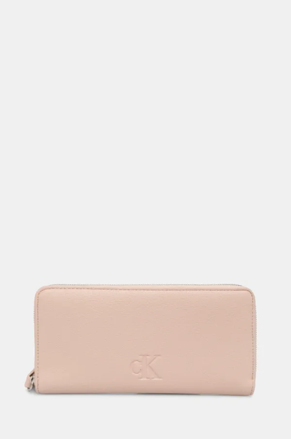 Calvin Klein Jeans Denarnica Calvin Klein Jeans ženska, roza barva, K60K612749