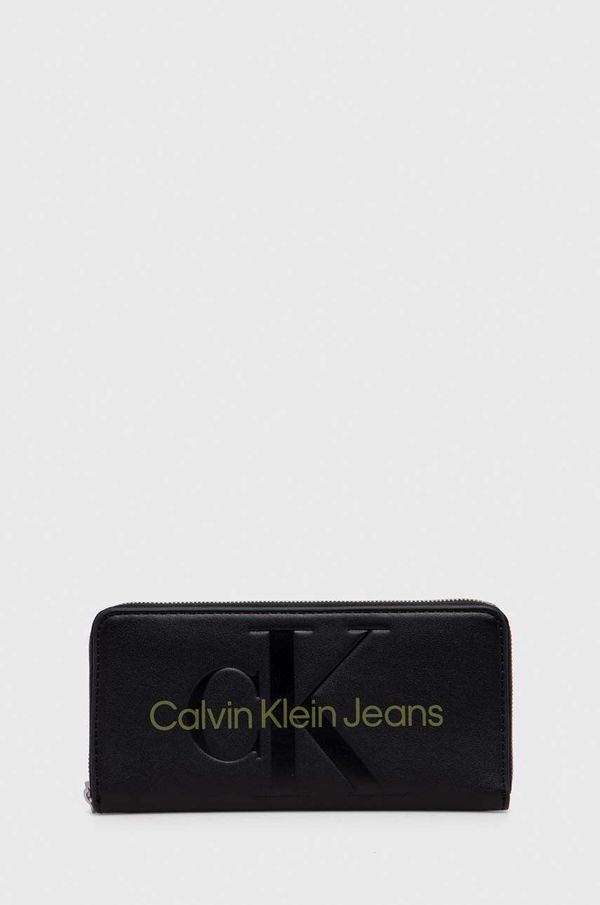 Calvin Klein Jeans Denarnica Calvin Klein Jeans ženski, črna barva