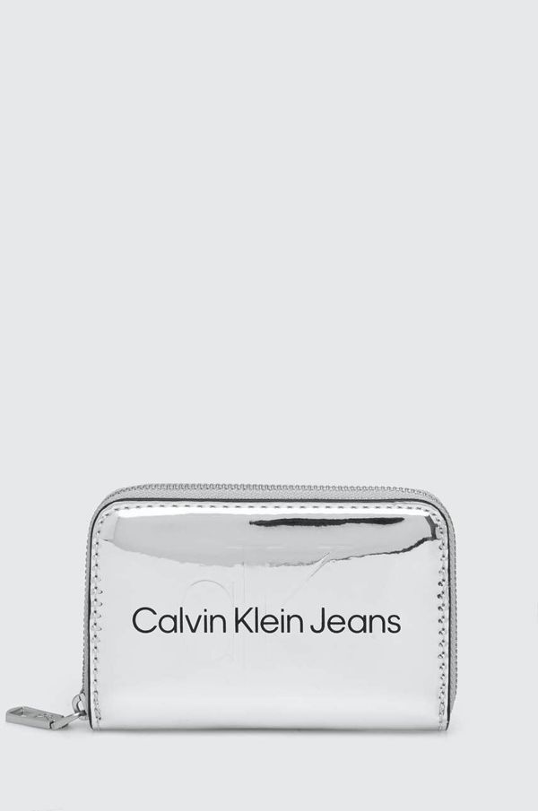 Calvin Klein Jeans Denarnica Calvin Klein Jeans ženski, srebrna barva