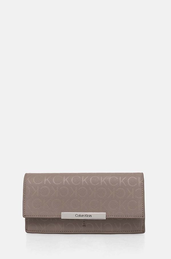 Calvin Klein Denarnica Calvin Klein ženska, siva barva, K60K612444