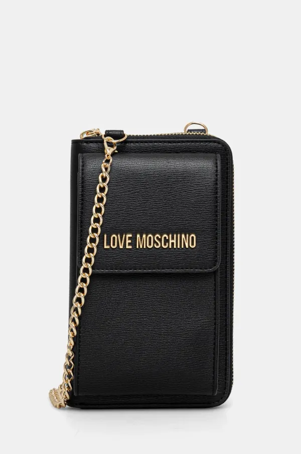 Love Moschino Denarnica Love Moschino ženska, črna barva, JC5701PP1