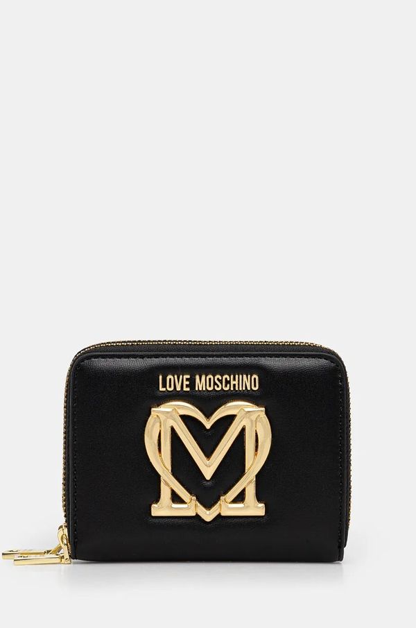 Love Moschino Denarnica Love Moschino ženska, črna barva, JC5713PP0L