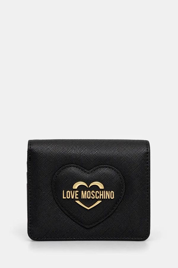 Love Moschino Denarnica Love Moschino ženska, črna barva, JC5731PP0L