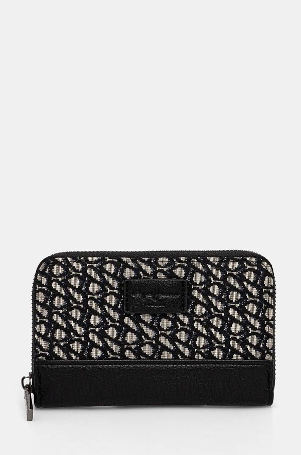 Pepe Jeans Denarnica Pepe Jeans JACQUARD WALLET ženska, črna barva, PL070261