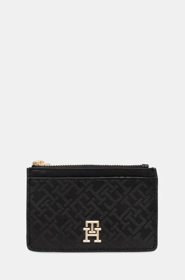 Tommy Hilfiger Denarnica Tommy Hilfiger ženska, črna barva, AW0AW17401