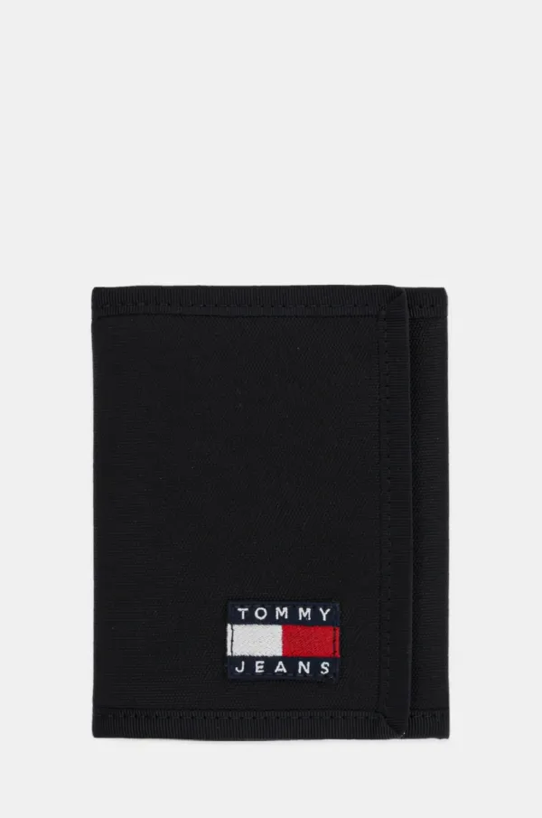 Tommy Jeans Denarnica Tommy Jeans moška, črna barva, AM0AM13269