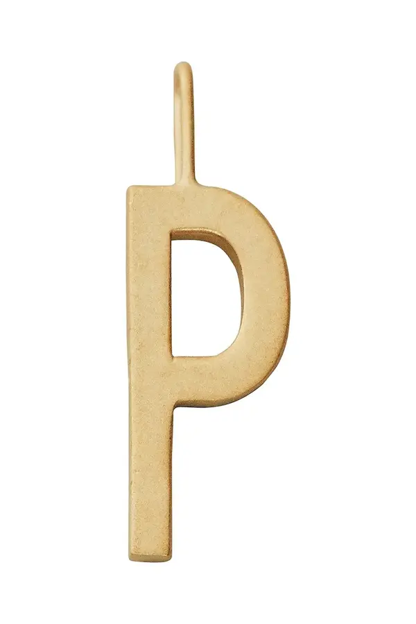 Design Letters Design Letters Pozlačeni srebrni obesek Design Letters