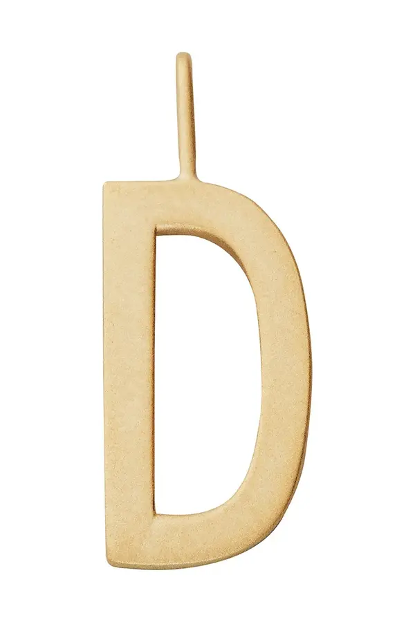 Design Letters Design Letters Pozlačeni srebrni obesek Design Letters