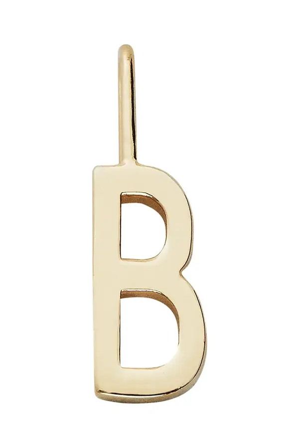 Design Letters Design Letters Pozlačeni srebrni obesek Design Letters