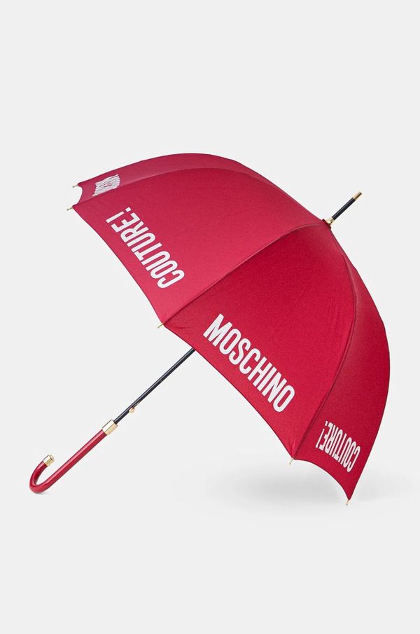 Moschino Dežnik Moschino bordo barva, 8982