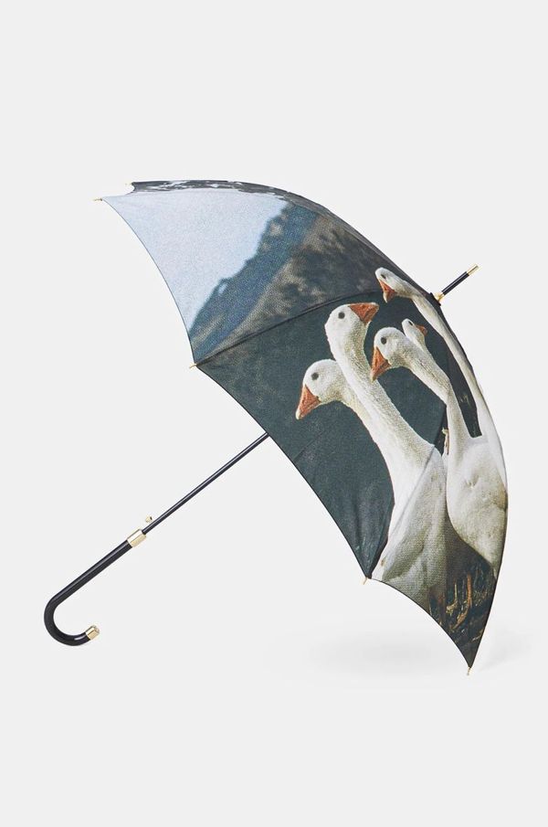 Moschino Dežnik Moschino črna barva, 9085