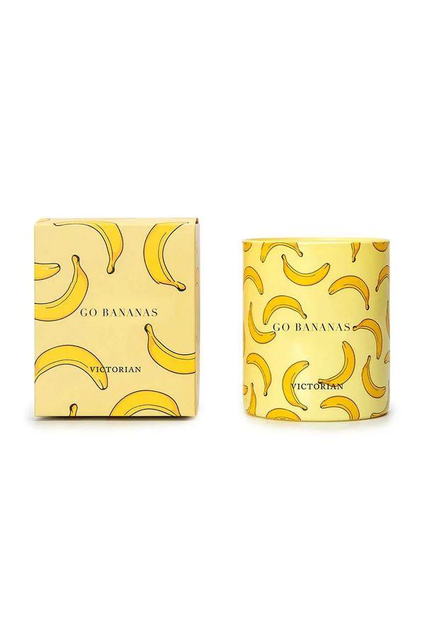 Victorian Dišeča sojina sveča Victorian Go Bananas rumena barva