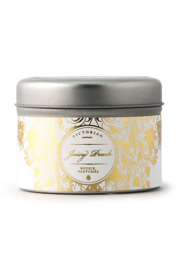 Victorian Dišeča sojina sveča Victorian Sense Tinbox Juicy Peach