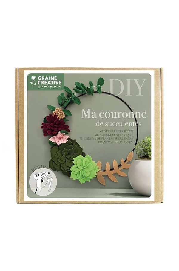 Graine Creative Diy set za izdelavo dekoracije Graine Creative Ma couronne de succulentes