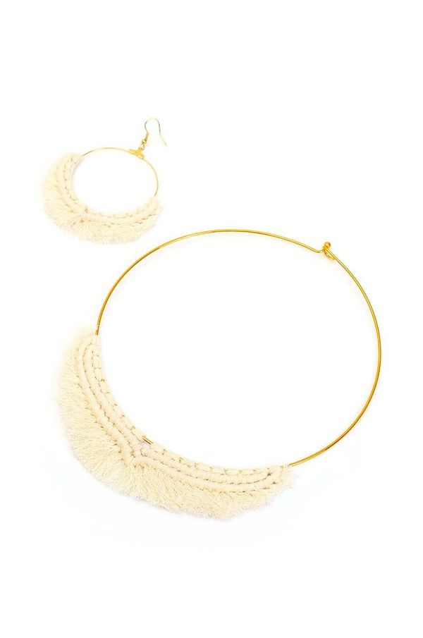 Graine Creative Diy set za izdelavo uhanov Graine Creative Macrame Hearings Kit