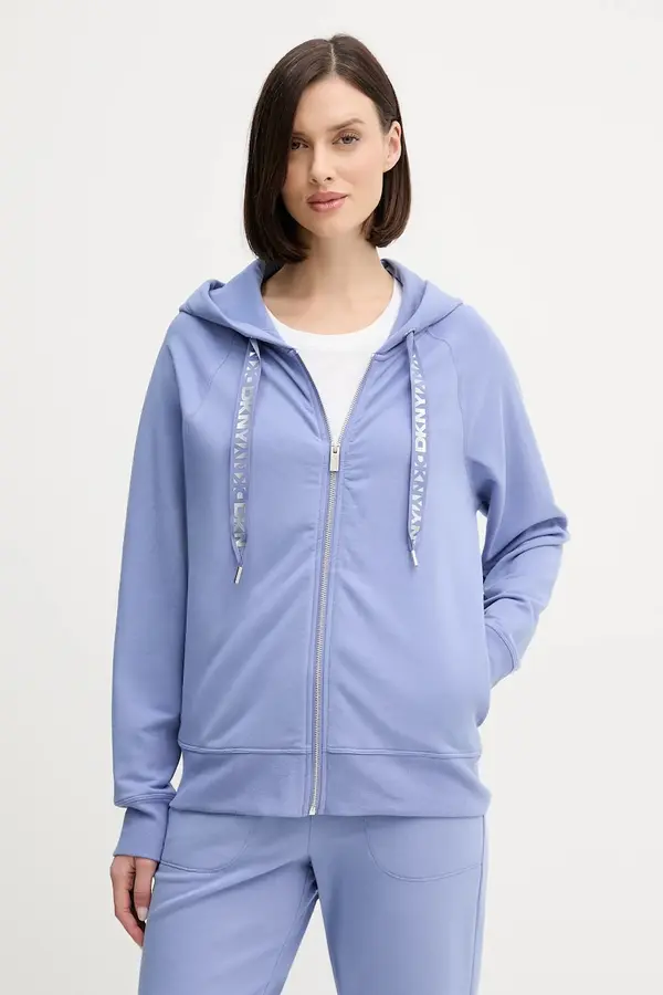 DKNY DKNY jopica s kapuco ženska bombažna