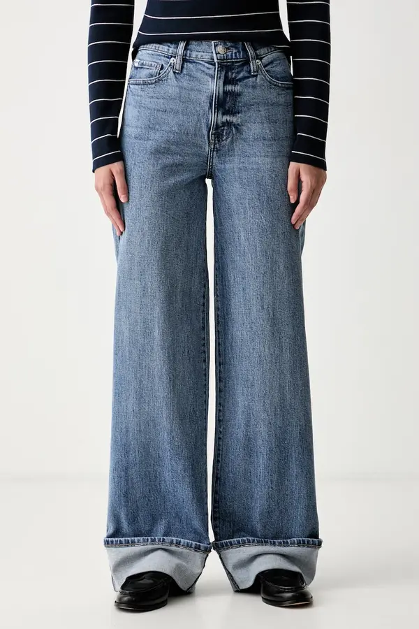 DKNY DKNY kavbojke s širokimi hlačnicami ženske