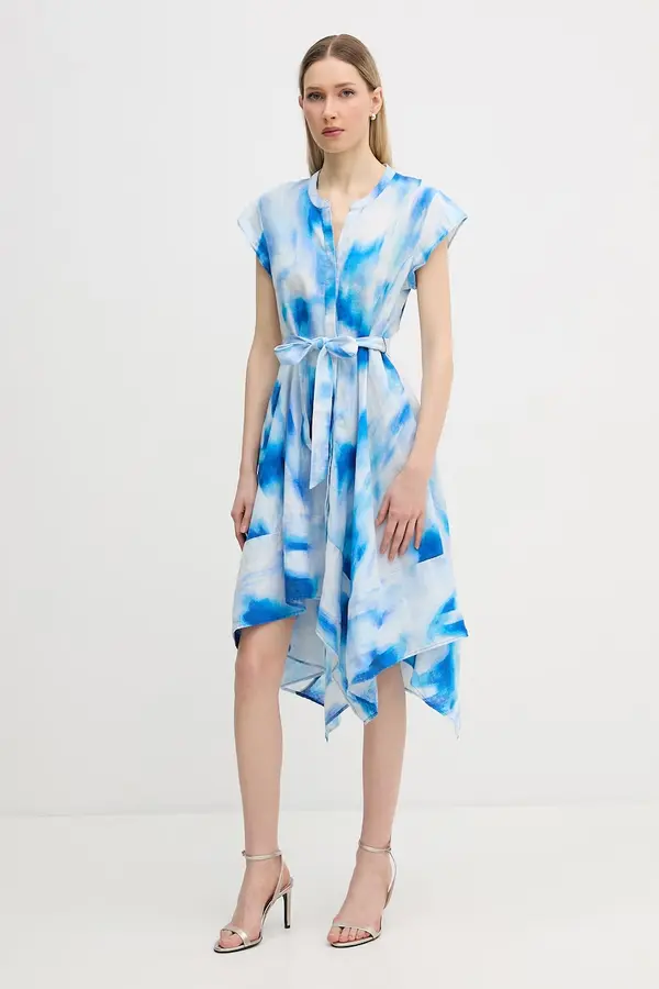 DKNY DKNY obleka A-kroja lanena