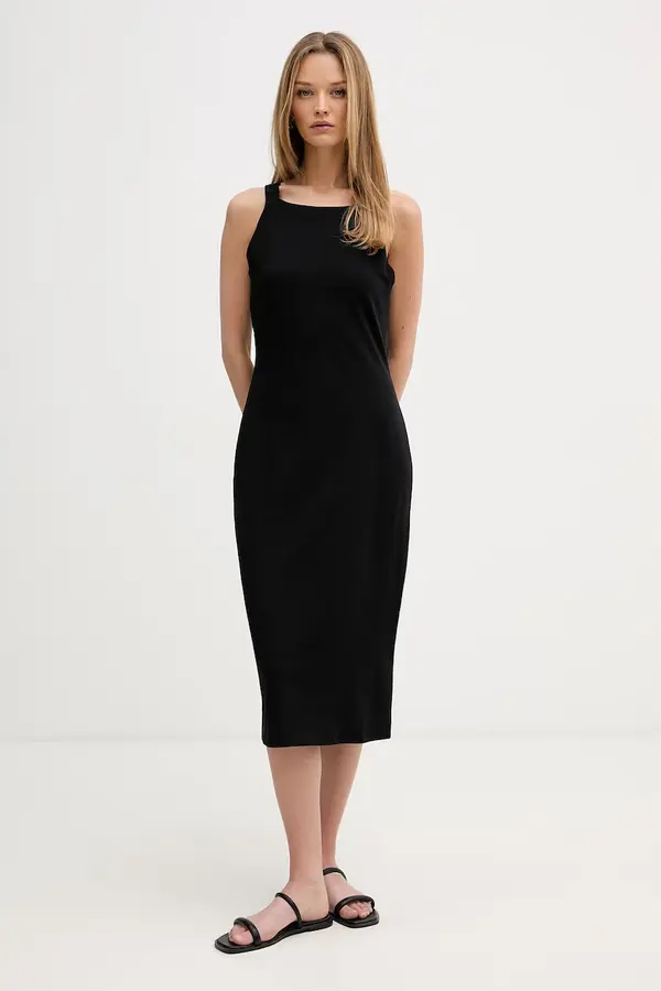 DKNY DKNY obleka bombaž z elastanom