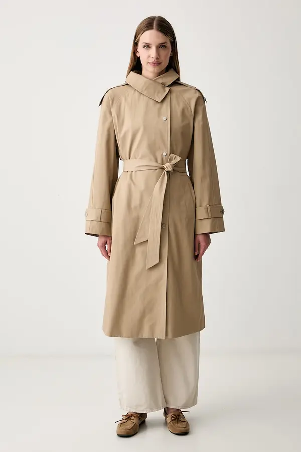 DKNY DKNY plašč ženski z bombažem