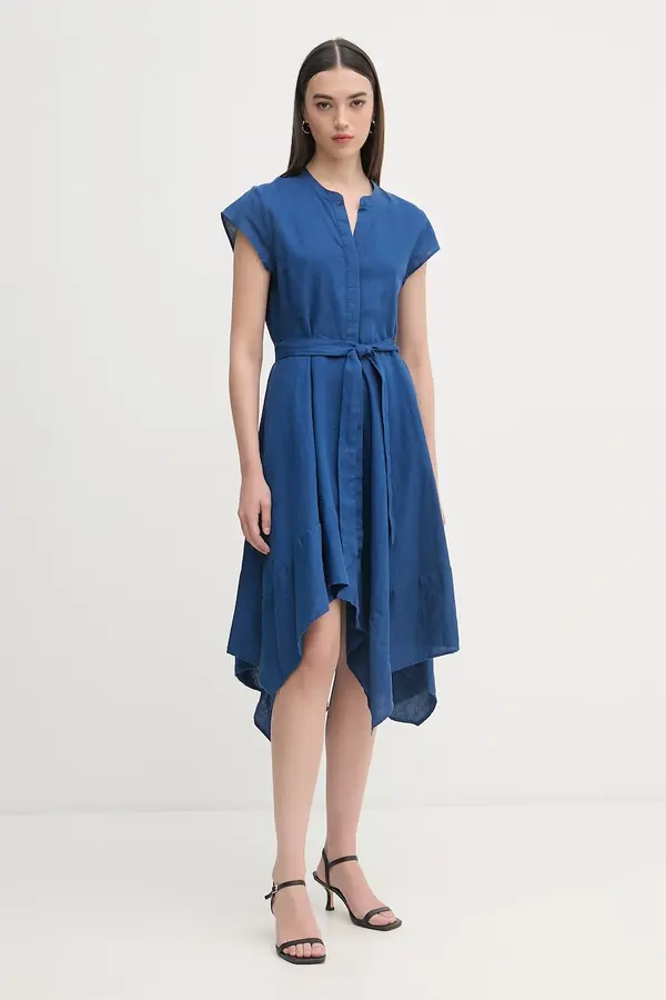 DKNY DKNY poletna obleka lanena