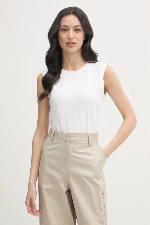 DKNY DKNY top ženski z bombažem