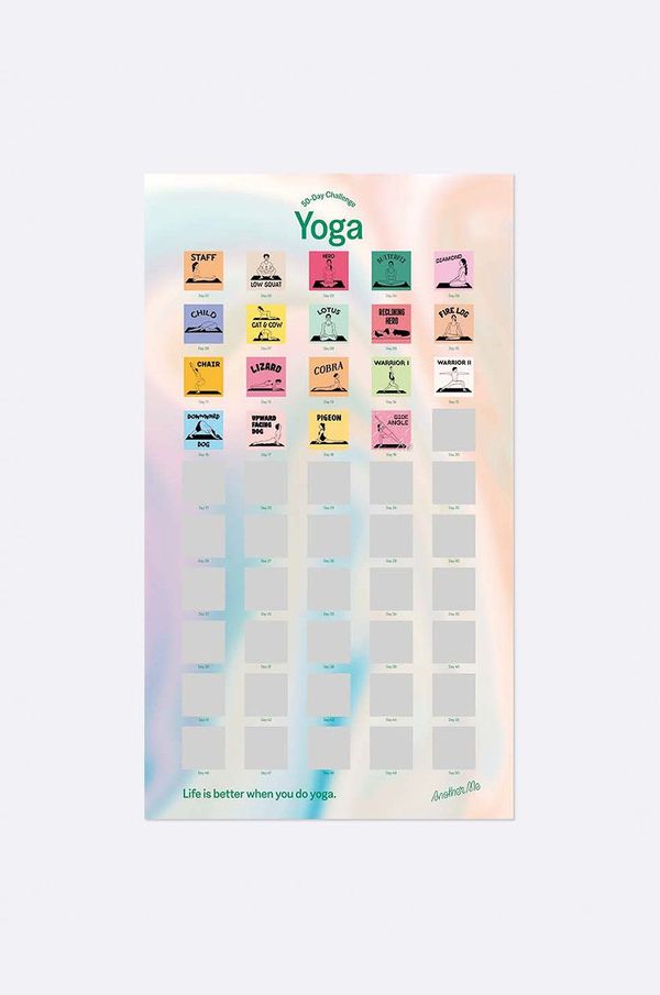 DOIY DOIY plakat praskanka 50 Day Yoga Challenge