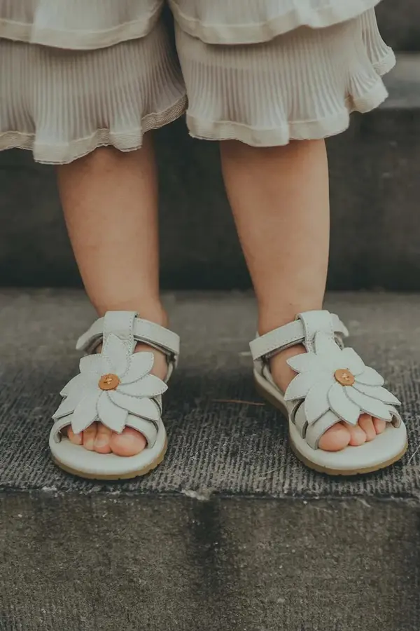 Donsje Donsje Otroški usnjeni sandali Donsje Iles Fields Sandals Daisy