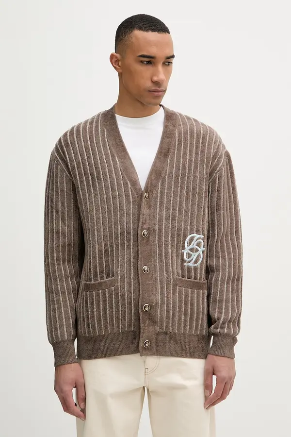 Drôle de Monsieur Drôle de Monsieur kardigan moški z dodatkom volne Le Cardigan Monogramme