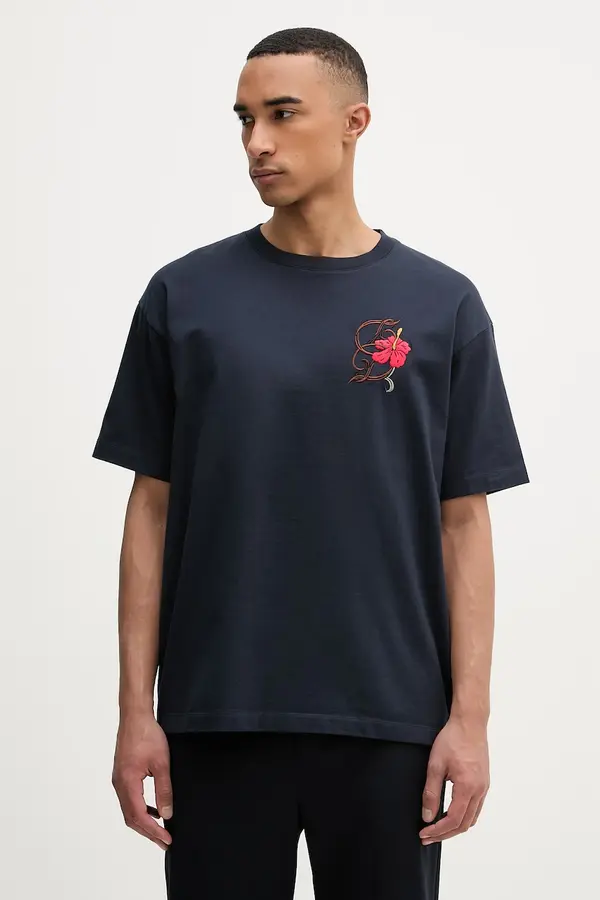 Drôle de Monsieur Drôle de Monsieur kratka majica moška bombažna D Hibiscus Broddée