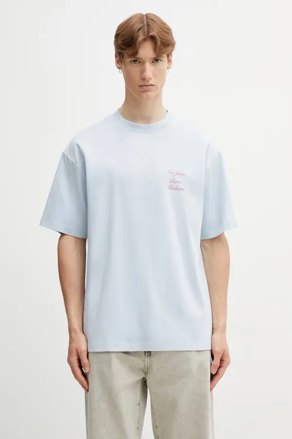 Drôle de Monsieur Drôle de Monsieur kratka majica moška bombažna Le T-Shirt Slogan Calligraphy