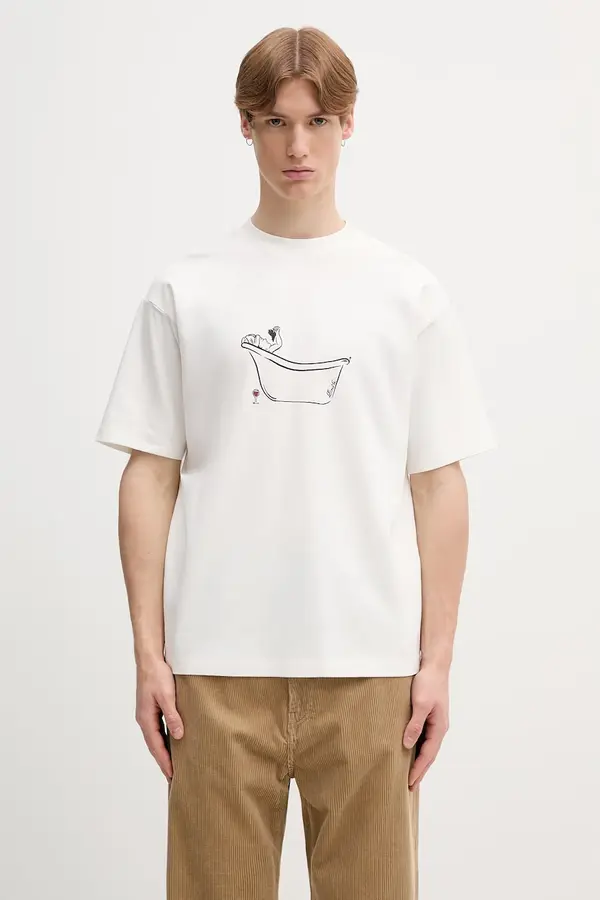 Drôle de Monsieur Drôle de Monsieur kratka majica moška bombažna Wine Bath