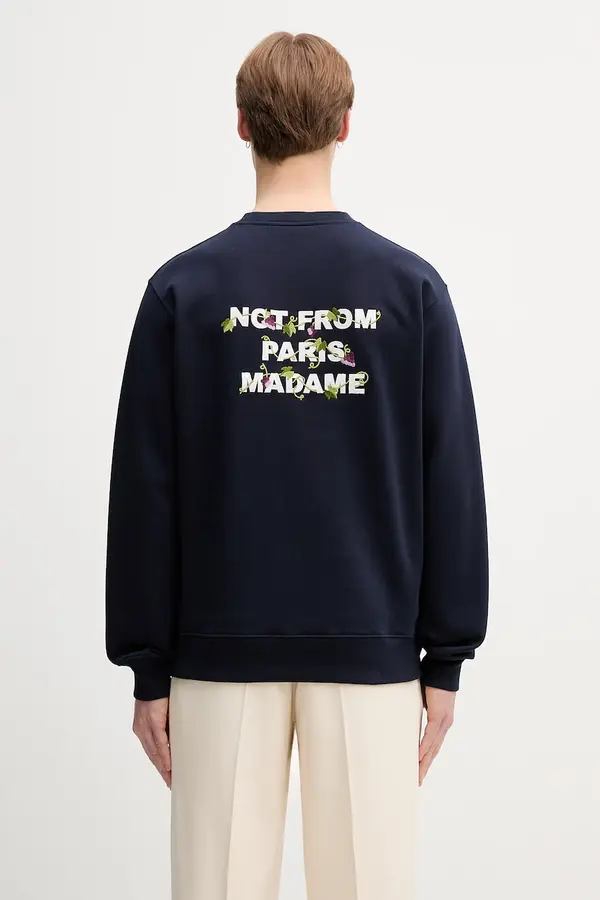 Drôle de Monsieur Drôle de Monsieur pulover moški bombažen Vine Embroidered Slogan