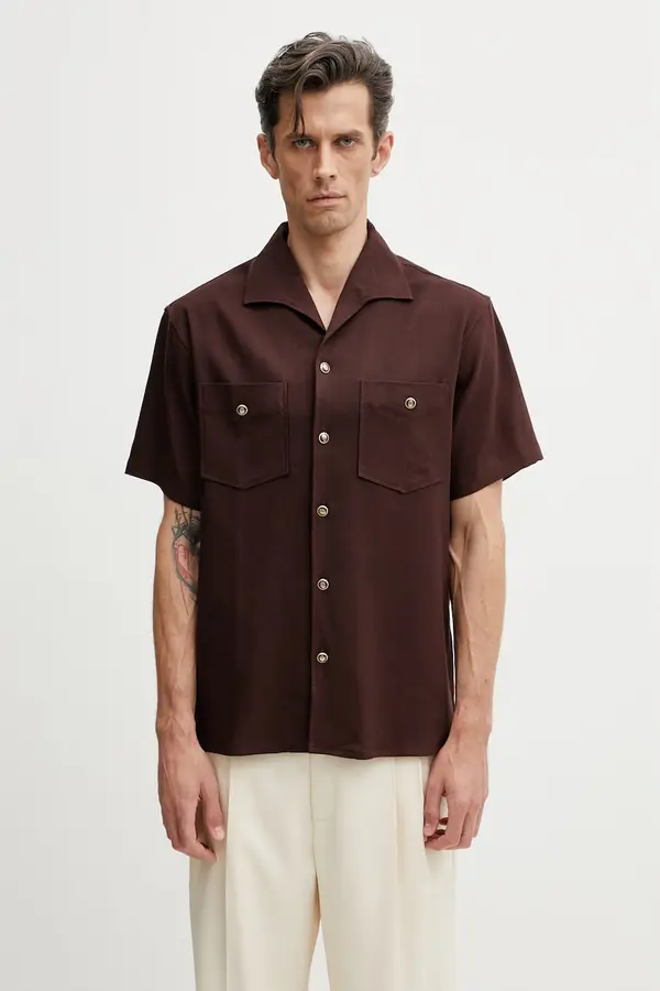 Drôle de Monsieur Drôle de Monsieur srajca moška z viskozo Chemise a Poches Viscose