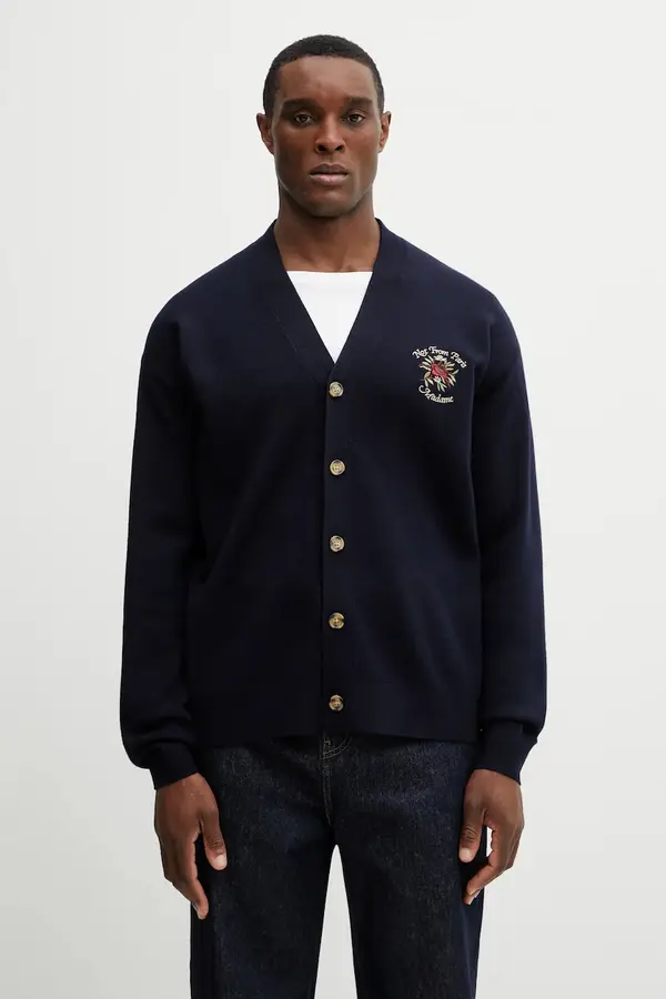 Drôle de Monsieur Drôle de Monsieur Volnena jopica Drôle de Monsieur Le Cardigan Slogan Rose
