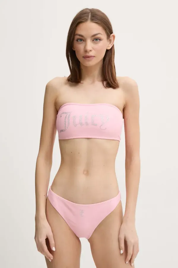 Juicy Couture Dvodelne kopalke Juicy Couture ARIEL BANDEAU roza barva, JCIT122001