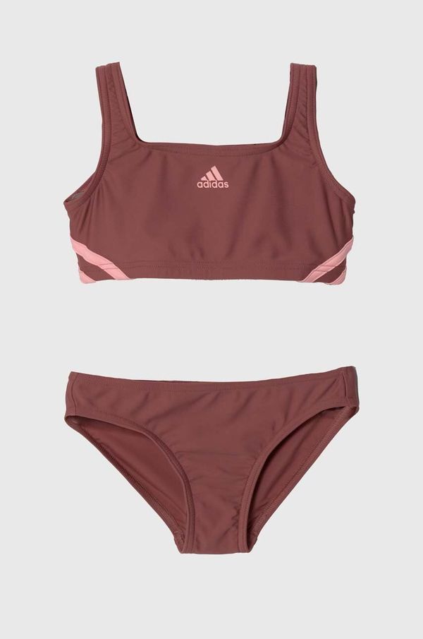 adidas Performance Dvodelne otroške kopalke adidas Performance 3S BIKINI roza barva, IY5069