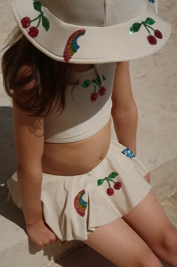 Konges Sløjd Dvodelne otroške kopalke Konges Sløjd BEATRICE BIKINI bež barva, KS102639