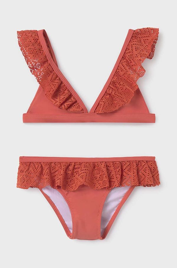 Mayoral Dvodelne otroške kopalke Mayoral oranžna barva