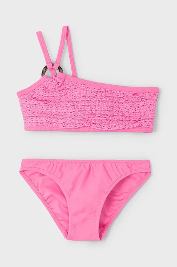 Mayoral Dvodelne otroške kopalke Mayoral roza barva, 3716