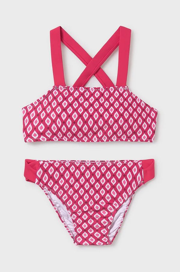 Mayoral Dvodelne otroške kopalke Mayoral roza barva, 6768