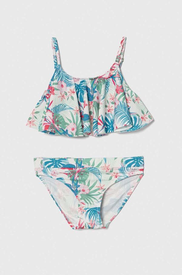 Pepe Jeans Dvodelne otroške kopalke Pepe Jeans HIBISCUS BIKINI SET