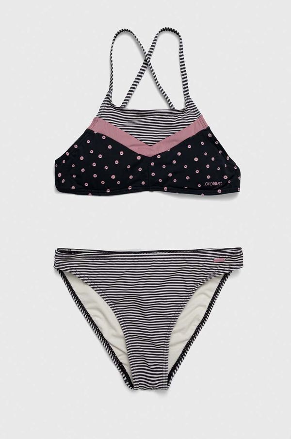 Protest Dvodelne otroške kopalke Protest PRTLEYLA JR črna barva