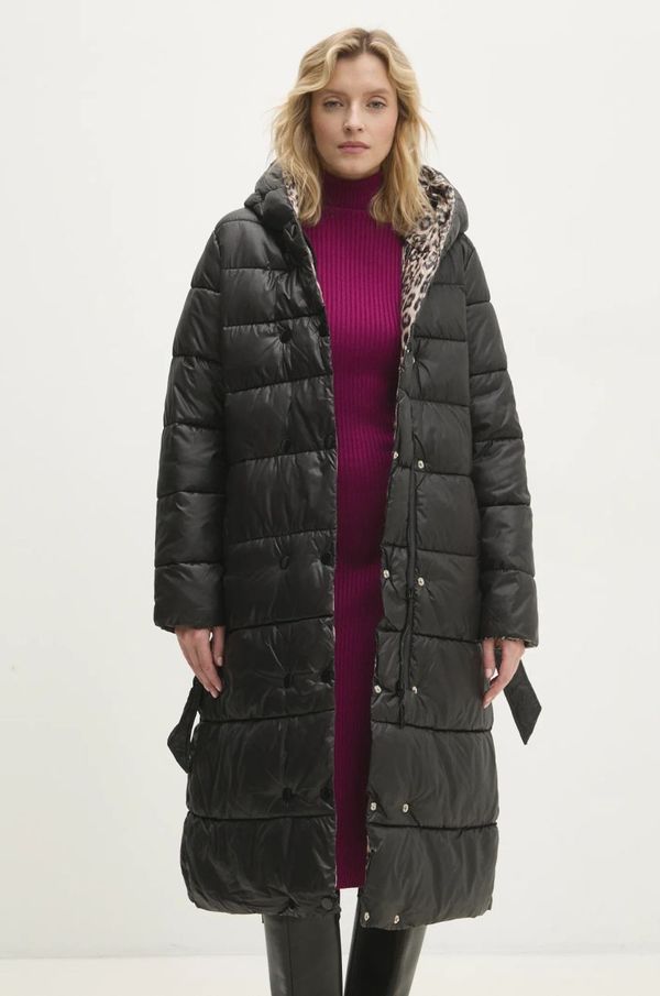 Answear Lab Dvostranska jakna Answear Lab ženska, črna barva