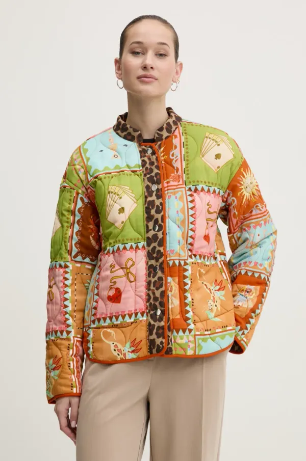 Never Fully Dressed Dvostranska jakna Never Fully Dressed ženska, zelena barva, NFDOU401