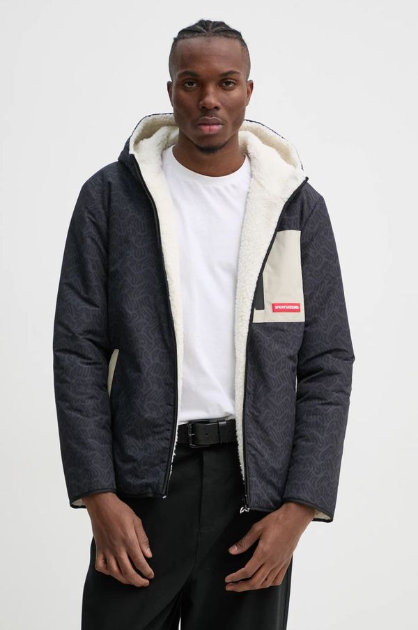 Sprayground Dvostranska jakna Sprayground siva barva, SP656