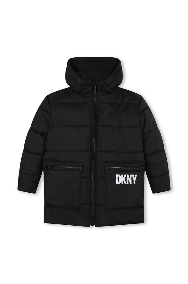 DKNY Dvostranska parka Dkny črna barva