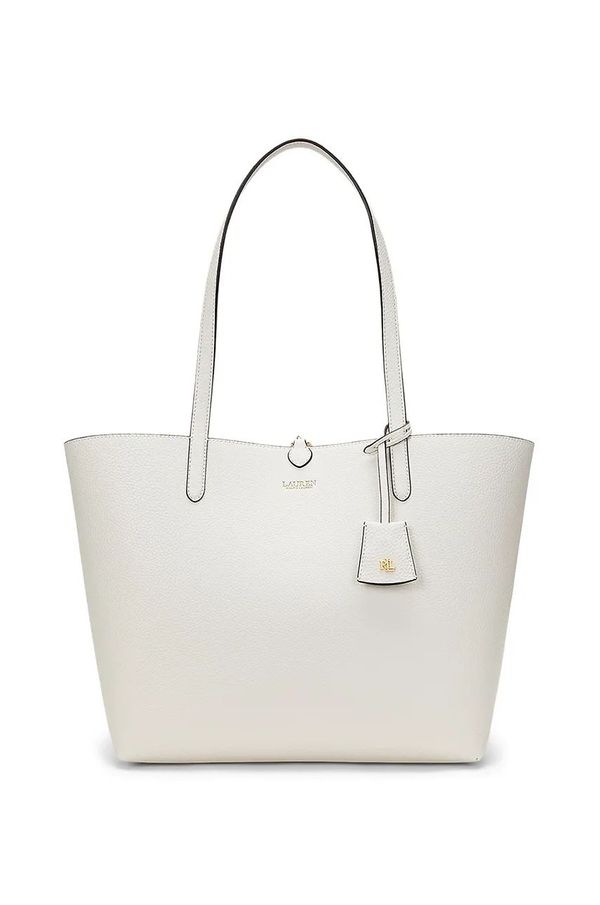Lauren Ralph Lauren Dvostranska torba Lauren Ralph Lauren bela barva, 431795329